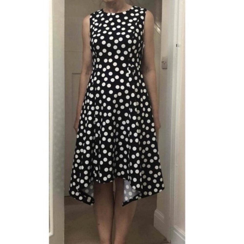 DKNY Navy Polka dot dress